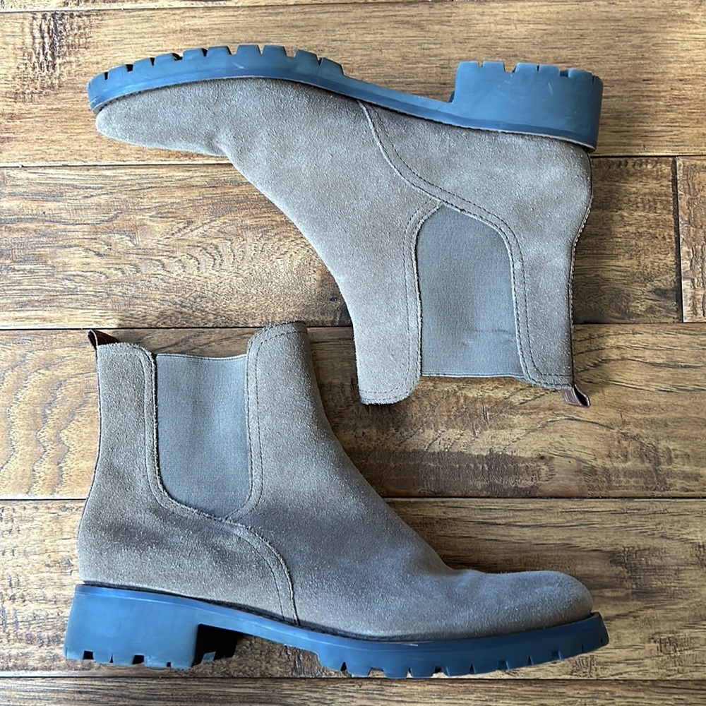 SAM Edelman Jaclyn Chelsea Boots Lug Sole Waterproof Suede Size 9